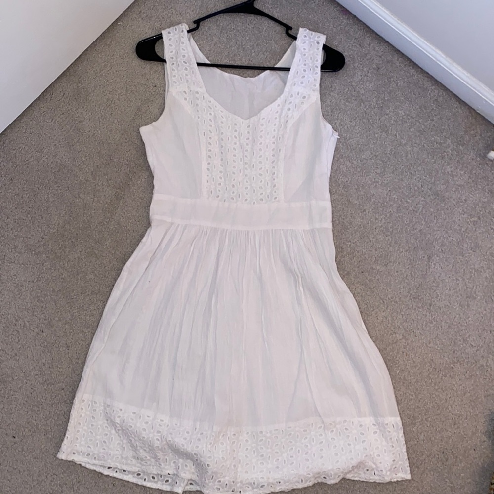 White Side Zip dress
